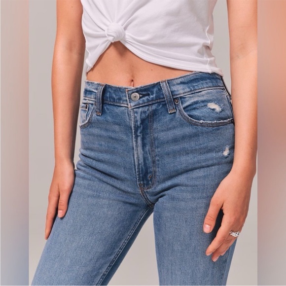 Abercrombie & Fitch The Skinny High Rise Jeans SZ 25/0S Medium Rinse - Picture 2 of 16
